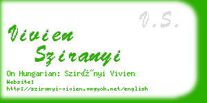 vivien sziranyi business card